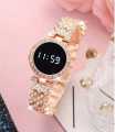 HOT DEAL NO 1 Full Diamond Touch Screen LED Watch Steel Chain with Diamonds Ladies Watches For Female Women Girl. 