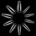 100pcs Coffin Shape Transparent Color Artificial Nails Fake Nails False Nails kit Acrylic Nails Coffin Artificial Nail Transparent With 1 Nail Glue Sheet Nails Sticker. 