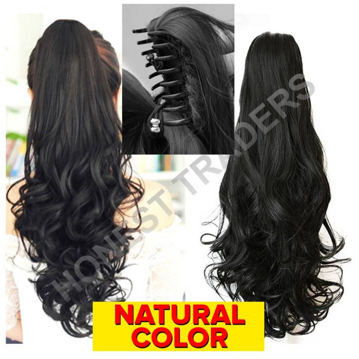 Long%20Curly%20Ponytail%20Hair%20Extension%20With%20Claw%20Clip%20in%2027%20inches%20Natural%20Look%20Ponytail%20Hairpiece%20Weave%20Pony%20Tail%20Synthetic%20Hair%20-%20Image%203