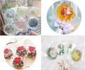 Cheese lollipop packaging bag small plastic paper stick candy wrapping paper mold homemade handmade three-piece set. 