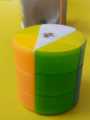 Rubiks Cube Cylinder-with Star Shape up side- A Challenging Clinder Cube With All New Attractive Colour "Frosted Inside" Sleek Design Light weight 88 Gm Smooth Turning. 