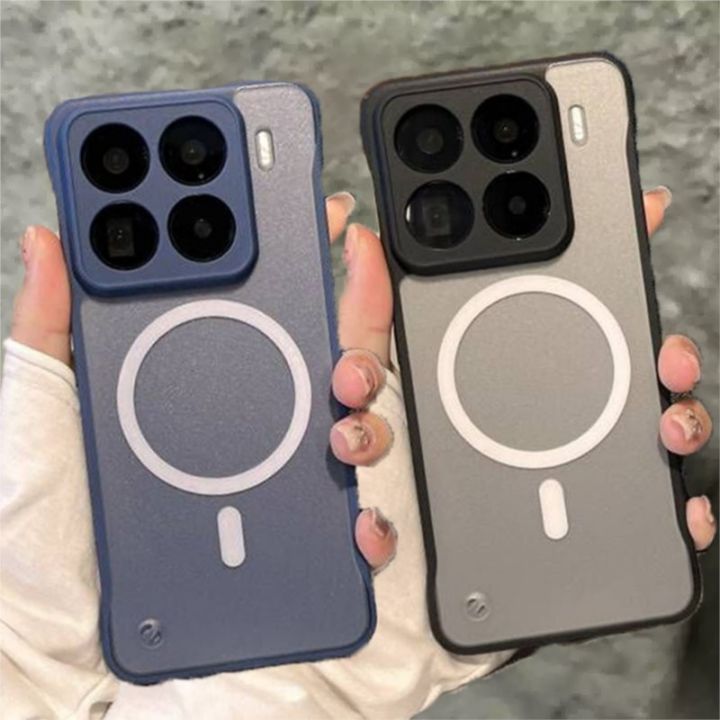 HOCE Ultra Thin Matte Magnetic Phone Cases For Xiaomi 15 14 13 Redmi K80 K70 K60 Pro Ultra Case Wireless Charge Translucent Hard PC Back Cover