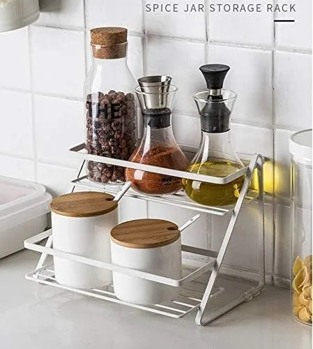 High-Quality%202-Tier%20Metal%20Spice%20Rack%20for%20Kitchen%20%7C%20Multipurpose%20storage%20rack%20Organizer-Spice%20Racks%20with%20Spice%20Jars,Wall%20Mounted%20Spice%20Rack,Portable%20Jar%20Stand,Bathroom%20Storage%20Shelf,Shampoo%20Holder,Makeup%20Stands!-kitchen%20and%20bathroom%20organizers-black-white%20-%20Image%204