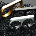 Stainless Steel Double Ring Double Finger Doctor Strange Ring Men’s Jewelry Simple Titanium Steel Ring 2020. 
