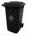 Outdoor Garbage Bin with Wheels - 240 Liters - Wheeled Waste Trash Can - Outdoor Wheeled Dustbin - Heavy Duty. 