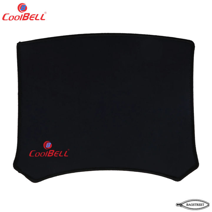 Coolbell Mousepad with Antifray Stitched Embroidery Edges, Non-Slip Rubber Base Mousepad for Computer/Laptop PC - Black