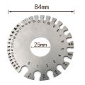 New Stainless Steel for Non-ferrous Wire and Metal Round Diameter Gage Thickness ruler 0.3125"-0.007" Scale Thickness Measuring Gauge. 