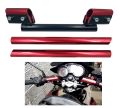 Aluminum 3 Piece Handle Universal Adjustable Handle Bar for Motorcycle Hollow Style For Motorcycle - RED, For Cafe Racers, Honda cd70, cg125, Suzuki etc. 