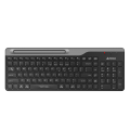 A4Tech FBK25 - NEW EDITION - QuietKey Silent Typing - Bluetooth & 2.4G Wireless Keyboard - Pairs upto 4 Devices - Smartphone Holder - Extra Color Plates - For PC, Laptop, Mobile, iOS, Android, Tablet, Smart TV, iPad. 