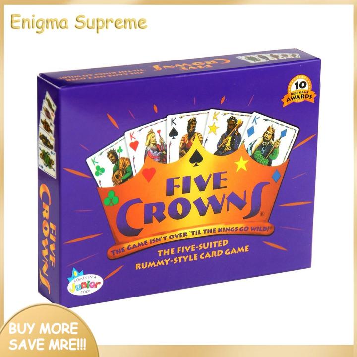 Enigma- Portable Card Game Fun Educational Five Crown my Card Game for Family Game Night Perfect for Kids Adults Multiplayer Interactive Toy d Game Playing Card Game