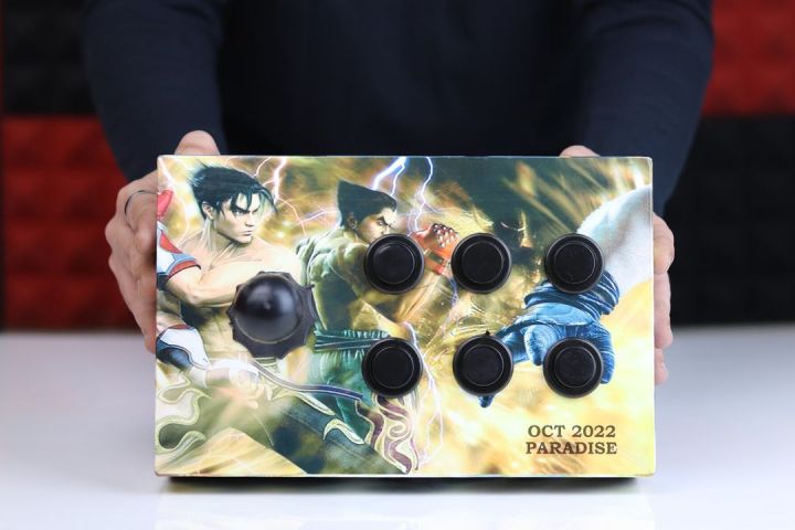 Usb%20Game%20Controller%20Joystick%206%20mechanical%20Buttons%20Game%20Arcade%20Made%20Of%20Wooden%20Box%20Panel%20For%20PC%20Laptop%20Computer%20For%20Win7/8/10%20-%20Image%203