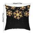 Black Gold Printing Pillowcases Peach Skin Pillow Case For Home Modern Simplicity Car Backrest Cover Multifunctional Sofa Decor. 
