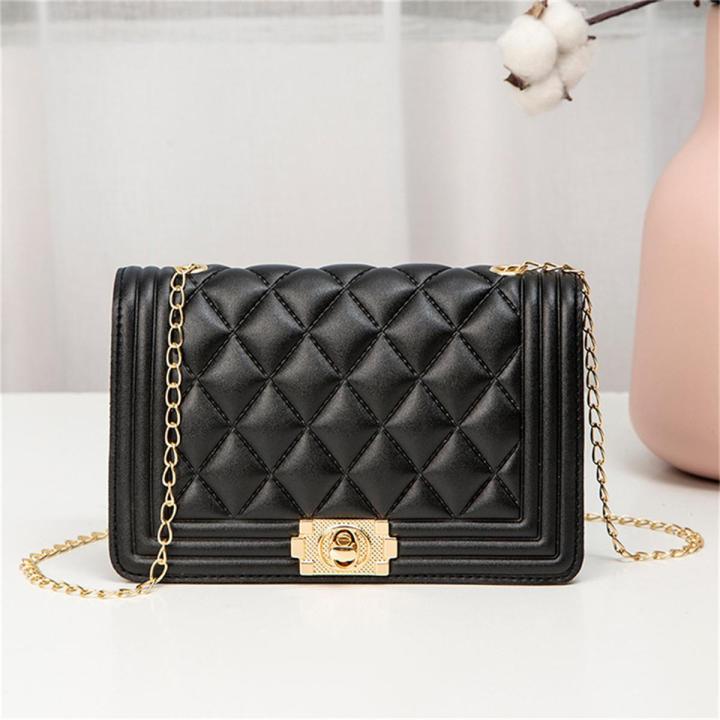 Women Fashion Chain Shoulder Crossbody Bag Embroidery Leather Small Square Bag Fengshi Darazpk 0185