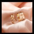 Pack of 2 Stylish Golden Love Rings For Girls Silver Love Rings For Couples Love Rings for Girls Valentines Day Gift for Lovers. 