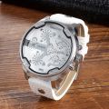 CAGARNY Men's Watch, Classic Casual Large Dial Dual Time Zone Date Quartz Watch, Ideal choice for Gifts. 