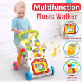 Baby Walker Toddler Trolley, Sit To Stand ABS Musical Walker With Adjustable Height, 3 in 1 Baby Walker Sit To Stand Toy, Toddlers Musical Fun Learning Walker. 