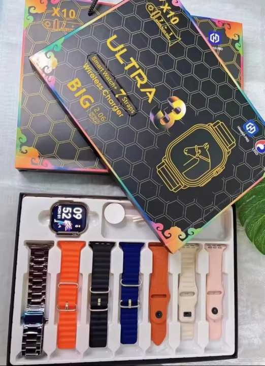New%207in1%20Watch%20Straps%20Watch%20X10%20Ultra%203%20Smart%20Watch%2049mm%20NFC%20Men%20Women%20Bluetooth%20Call%20BT%20Music%20Game%20Wireless%20Charging%20Smartwatch%20-%20Image%202