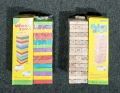 52 Pieces Jenga Wooden Number and Multicolor Blocks for Kids Game with 1 and 4 Dice Stacking Tumbling Tower Multicolor. 