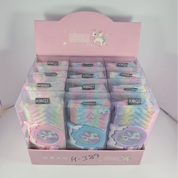 Multi Color Unicorn Print Pouch Cute Durable Zipper Bag For Kids