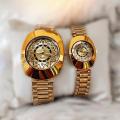 Golden Color Watches For Men & Women. 