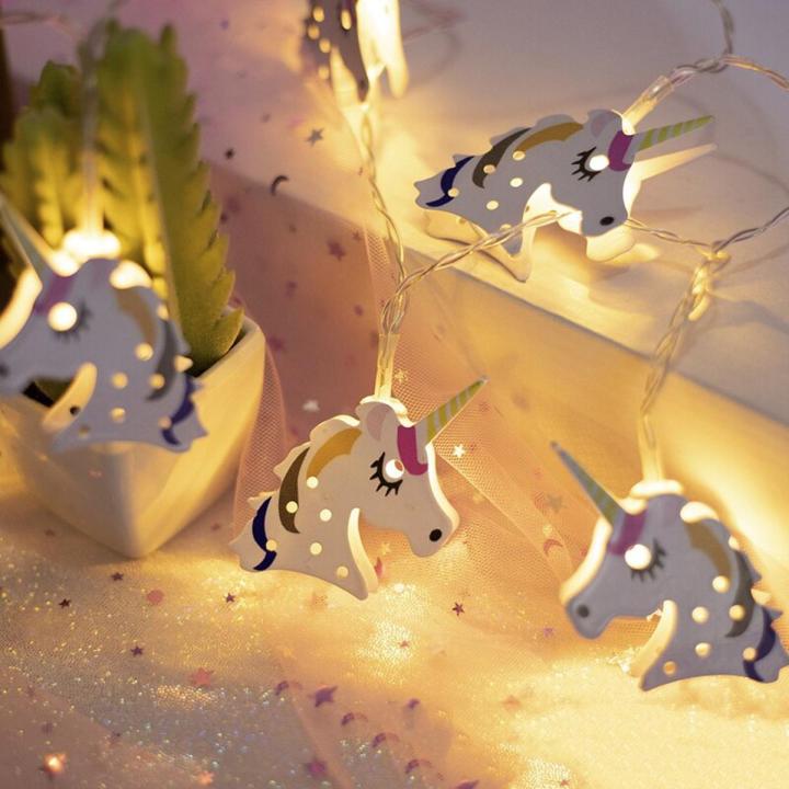 Fancy 10 Metal Unicorn LED String Fairy Lights For Decorations