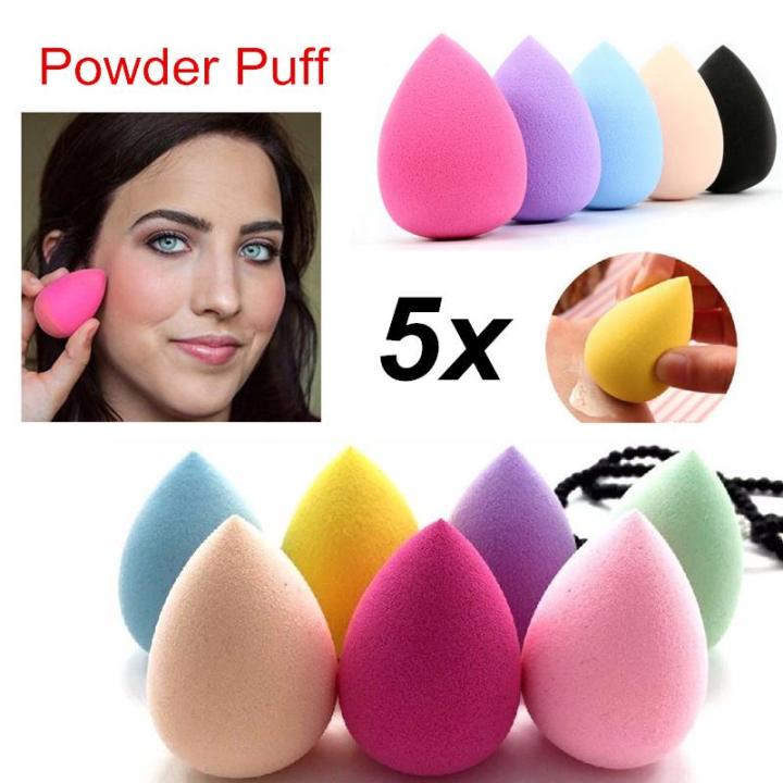 (BIG SIZE) 5 X Beauty Foundation Blending Makeup Sponge Blender Flawless Powder Puff