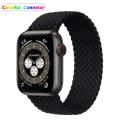 2022  Black Unity  Official colorful Braided Nylon Elastic Solo Loop Compatible with i  Watch 7 SE 6 Strap 41mm 45mm  44mm 40mm watchband for I Watch Serie 5 4 3 Belt Bracelet 38mm 42mm. 