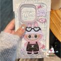 Cute Labubu Couples Funny Painting Cartoon LABUBU Case Compatible for IPhone 16 15 12 13 14 11 Pro Max XR X 7Plus XS Max 7 16 15 14 8 Plus SE 2020 Trend Brand Transparent Soft Case. 