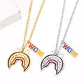 Hip Big Shark Necklace Pendant Men Street Culture Titanium Trendy Wgm Letter Chain Necklace Man Rapper Jewelry. 