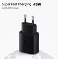Mobile Adapter 25W / 45W (Watt) 2 Pin PD Adapter USB-C Travel Adapter Compatible For Samsung Fast Charging PD Adapter. 