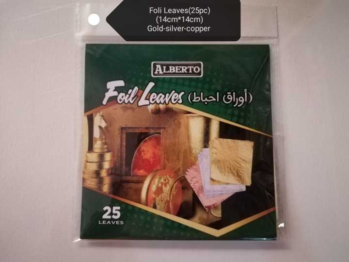Gold foil leaf 25 sheet packet (6 inches each)