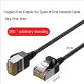 Nylon CAT6a Ethernet Patch Cable Ultra Thin 0.16 inch, High Speed Cat 6 RJ45 Ethernet Cable Slim Flexible and Light, for PC, Mac. 