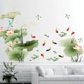 Leaf Flower Lotus Lotus Self-adhesive Living Stickers Wall. 