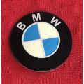 BMW emblem logo thin alloy sticker 3 inches 01 pc. 