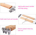 Wooden Clip Hangers ( 03 Pieces) Durable, for trousers, Pants, Skirts, Undergarments. 