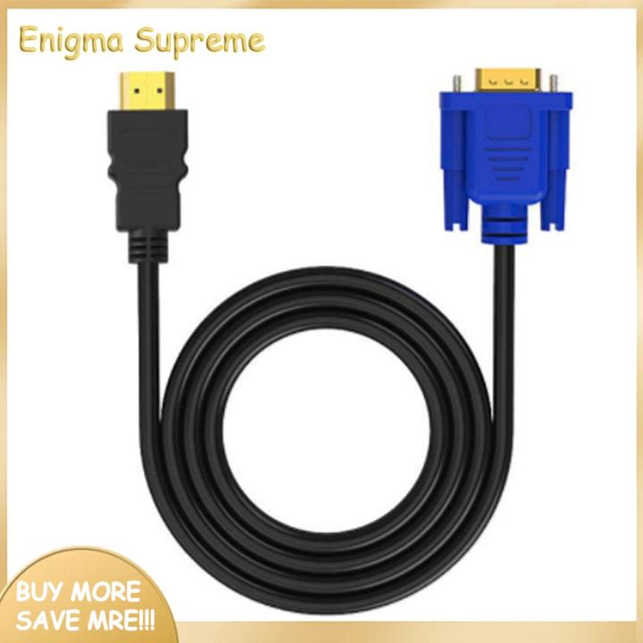 Enigma- Hdmi-compatible to Vga Adapter Cable to Vga Adapter Cable for Hdtv Tv Video Converter 9.84ft Length 1080p Resolution Male to 15 Pin Connector Power Supply Included Hd-compatible Player