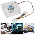 80Mm Computer PC Fan With LED Silent Fan PC CPU Cooling Fan LED Luminous Chass CPU Cooler For Computer Case Cooling Fan Mod. 