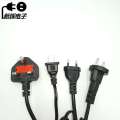 Hairdryer power cord British standard swivel tail wire 360 degree rotating plug straight hair comb curling iron wire. 