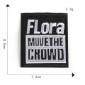 Computer embroidery superscript letters in black and white patches affixed to clothing accessories luggage accessories Aberdeen chapter embroidery fabric sticker badge. 