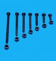 DreamsMart HQ 1/4 inch Width, 0.5inch / 1inch / 1.5inch / 2inch / 2.5inch / 3inch / 4inch Length Black Hexagonal Nut and Bolt Screw Nut Bolt. 