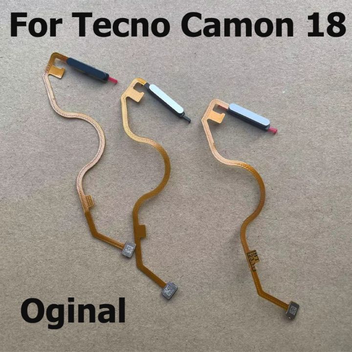 New For Tecno Camon 18 Fingerprint Sensor Home Return Key Menu Button Flex Ribbon Cable