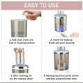 3-in-1 Automatic Electric Makeup Brush Cleaner & Dryer, USB Rechargeable Rotary Cleaner, Quick Drying Tool, Professional Cosmetic Brush Washer, Lazy Cleaning Machine with Stand, Suitable for All Brush Sizes, Easy to Use & Portable Design PROMISE TO SELL. 