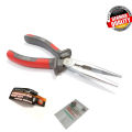 High Quality Professional Electronics Mounting Pliers Set of 3 | Cutter , Long Nose , Plier 3pcs | Special mouse Shape | Extra Needle Nose Plier , Main plas ,  (8 & 6-Inch). 