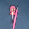 Elsa And Anna (set of 4) - Fancy Lead Bullet Push (sika) Pencil For Kids (Girls and Boys). 