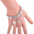 PQH KONG Jewellery Gelang Tangan Perempuan Lelaki 925 Sterling Silver Bracelet for Women Adjustable Fashion Crown Jewelry Crystal Charm Bracelet Bangle Pulseras Mujer Bracelets Malaysia Ready Stock. 