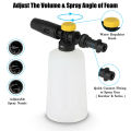 Foam Lance for KARCHER Snow Foam Cannon - Shampoo Dispenser Bottle - with Adjustable Sprayer and Foam Adjusting Knob - Foam Wash Generator Nozzle for K2 - K7 Pressure Washers - select 750ml Plastic or 1000ml Brass. 