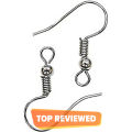 Silver Earring Hooks Base for Jewelry Making 50/Pcs SILVER. 