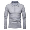 Pullover Shirt Long Sleeve Buttons Neck Turn-Down Collar Top. 