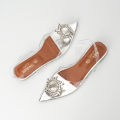 Transparent Flat Sandals Trending and stylish clear vinyl  kitten Flat for women. 