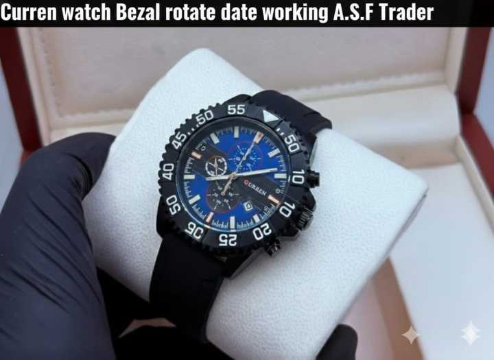 styles%20watch%20for%20men%20Sports%20Chronograph%20Watch%20for%20Men%20%E2%80%93%20Black%20&%20Blue%20And%20Silver%20Dial,%20Premium%20Rubber%20Strap%20Heavy%20Duty%20Black%20Bezel%20Rotating%20-%20Image%203